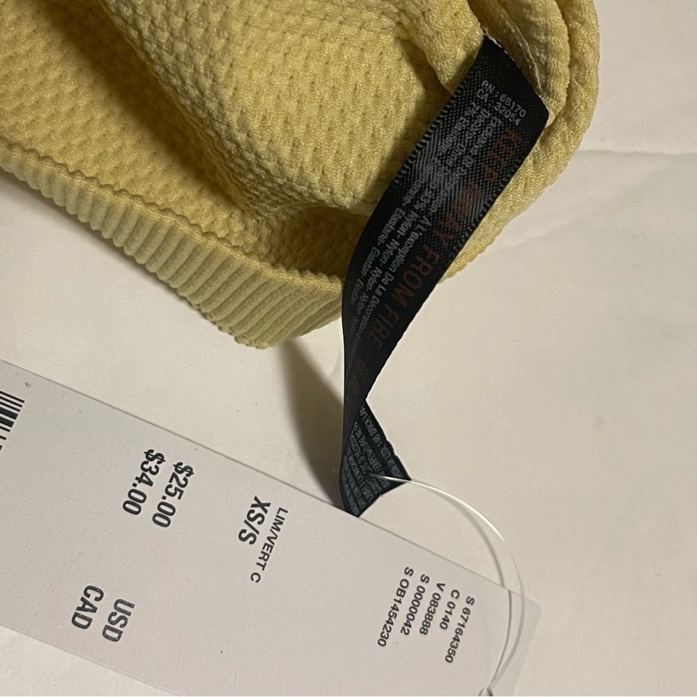 Urban Outfitters Top Yellow XS One Shoulder Pilates Princess Yoga Gym NWT - Picture 6 of 9